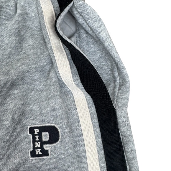 NWT PINK Victoria's Secret Ivy Fleece High Rise Gray Relaxed Fit Sweatpants XS - Picture 5 of 9